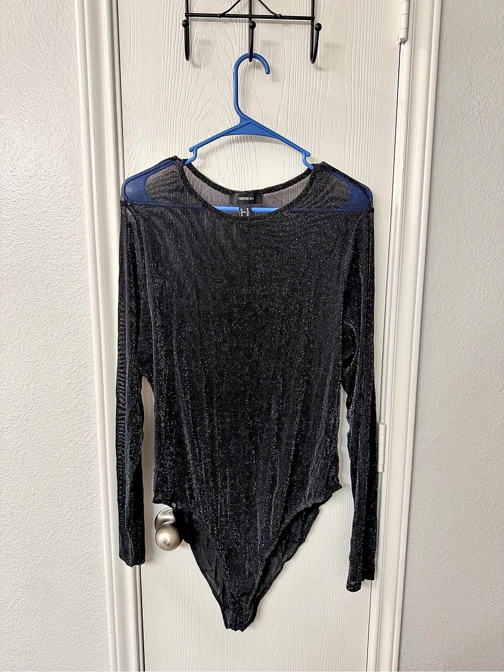 Forever 21 Long Sleeve Black Bodysuit
